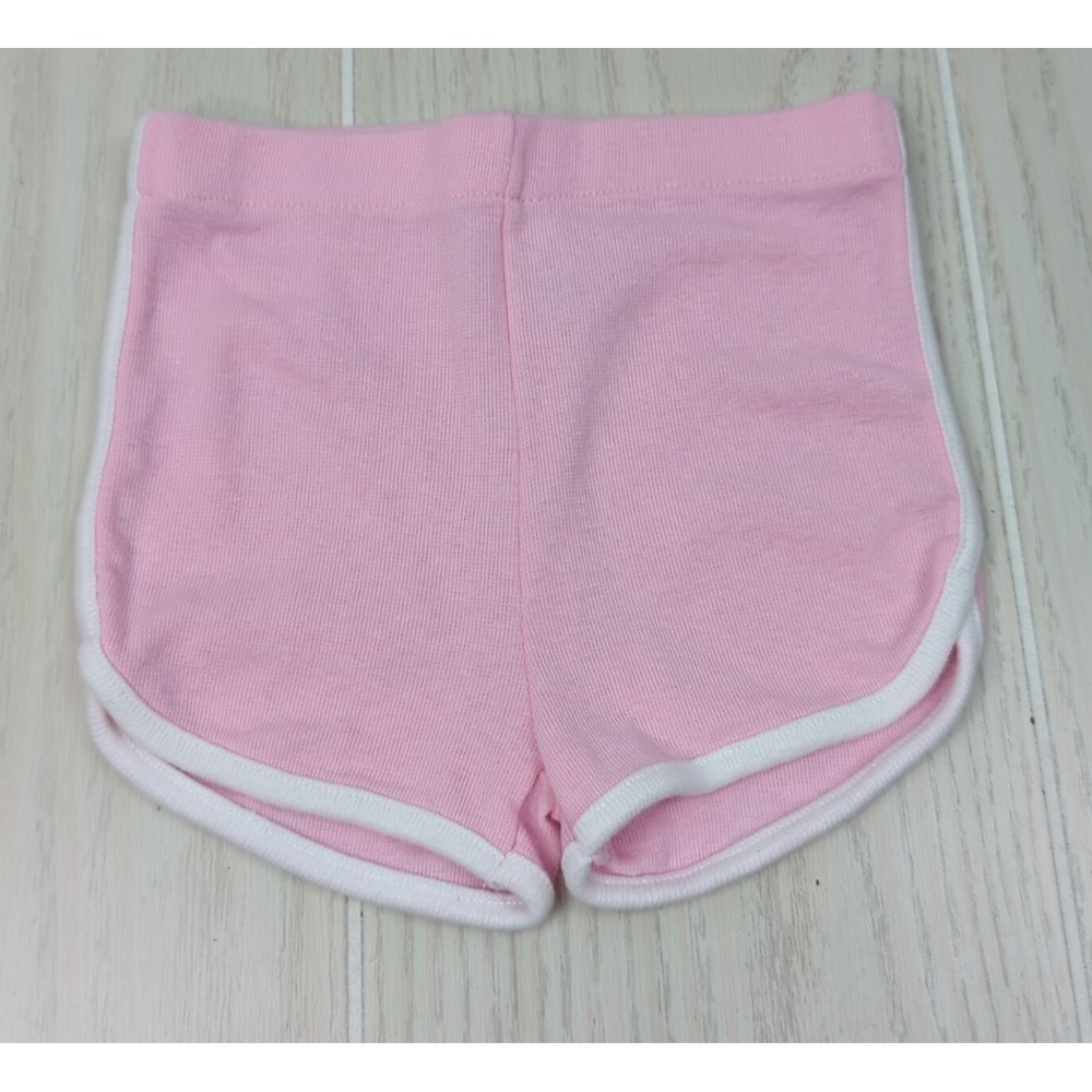 Marshall's stores vintage 80s baby girl pink white trim jogging shorts 18mo READ